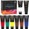 Acrylic Paint Set,8 Primary Colors((120ml,4 oz) Rich Pigments Non-Toxic Washable, Professional Paint for Pouring on Canvas, Rocks, Ceramic, Fabric, Leather, Ideal for Artist, Adults